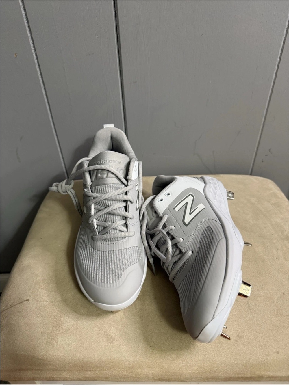 New Balance Women's Light Gray Lace-Up Sneakers